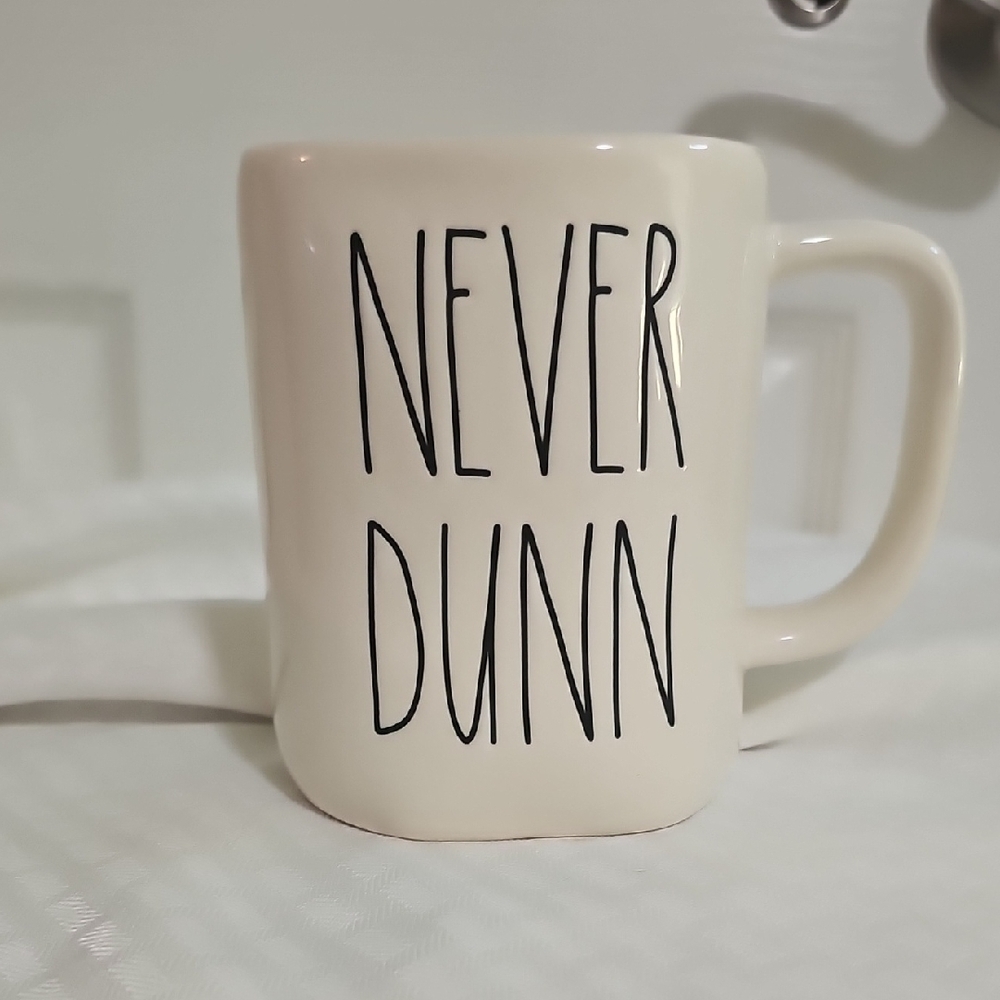 Rae Dunn Cream Ceramic Mug Handwritten Style‎